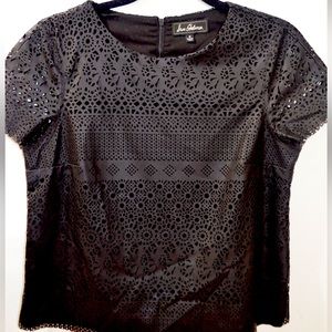Sam Edelman Perforated Faux Leather Top Size: M